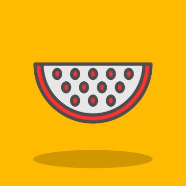 Karpuz simgesi basit illüstrasyon