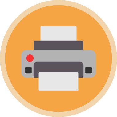 Yazıcı simgesinin vektör illüstrasyonu 