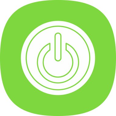 Güç düğmesi. Web simgesi vektör illüstrasyonu 