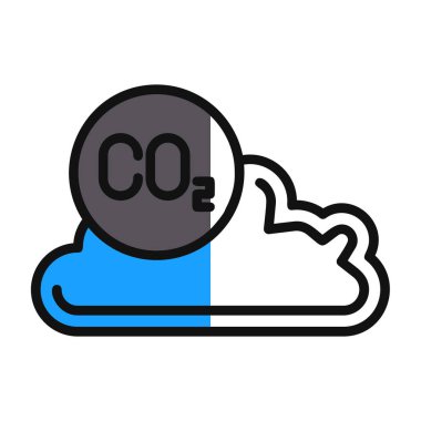 Hava kirliliği ikonu. Beyaz üzerinde izole edilmiş hava kirliliği vektör simgesi rengi