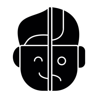 Saç stili ve yüz maskesi olan genç bir adam.