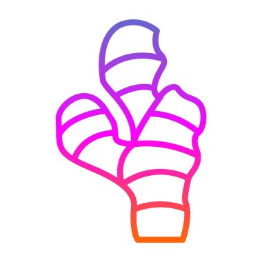 Zencefil kök simgesinin vektör illüstrasyonu 