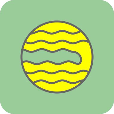 gezegen simgesi, vektör illüstrasyonu basit tasarım