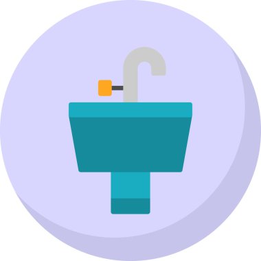 Su musluğu ikonu vektör illüstrasyonu