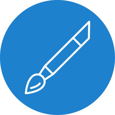 Boya fırçası simgesinin vektör illüstrasyonu