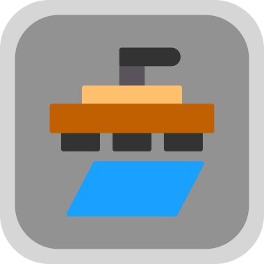 kargo konteynırı simgesi, düz stil