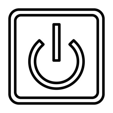 Güç Düğmesi simgesi, vektör illüstrasyonu 