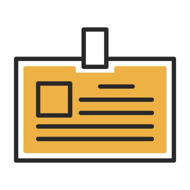 Kimlik kartı. Web simgesi basit illüstrasyon 