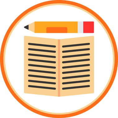 Kitap. Web simgesi basit illüstrasyon