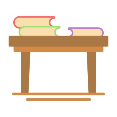 Kitap Tablosu simgesi, vektör illüstrasyonu 