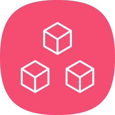 üç küp web simgesi, illüstrasyon vektörü 