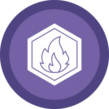 Basit düz ateş ikonu. illüstrasyon vektörü 