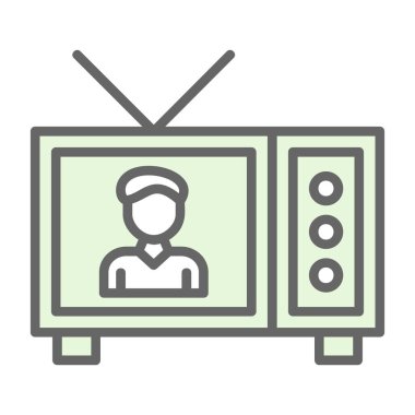  Tv Web simgesi, vektör illüstrasyonunu göster 