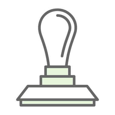 Plastik damga web simgesi basit vektör illüstrasyonu 