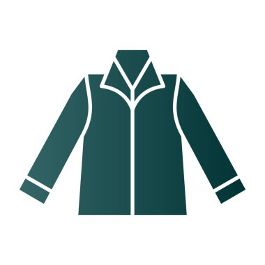 Ceket simgesi, vektör illüstrasyonu basit tasarım