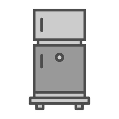 buzdolabı web simgesi, vektör çizim 