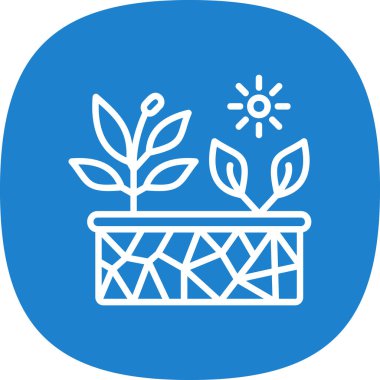 Bitki simgesinin vektör illüstrasyonu