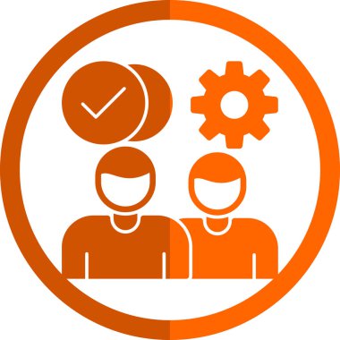 Takım çalışması web simgesi vektör çizimi