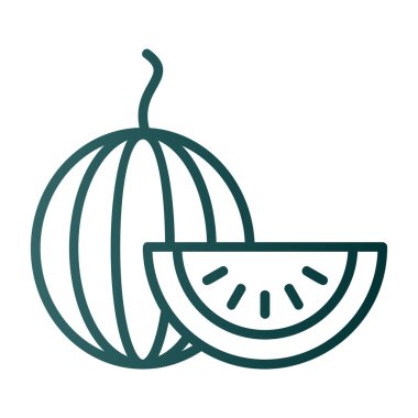 Karpuz simgesi basit illüstrasyon