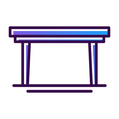 tablo tablo simgesi vektörü. İnce çizgi işareti. izole edilmiş sınır sembolü çizimi