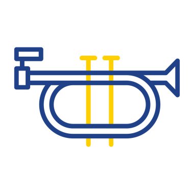 Trompet. Web simgesi basit illüstrasyon