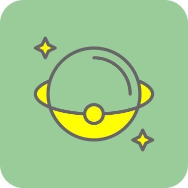 gezegen simgesi, vektör illüstrasyonu basit tasarım