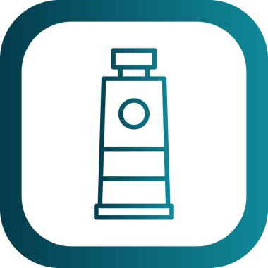 Boya tüpü logo web simgesi basit illüstrasyon 