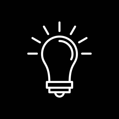 ampul simgesi, vektör illüstrasyonu 