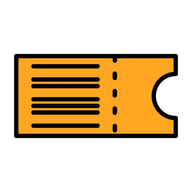 bilet ikonu vektör illüstrasyonu