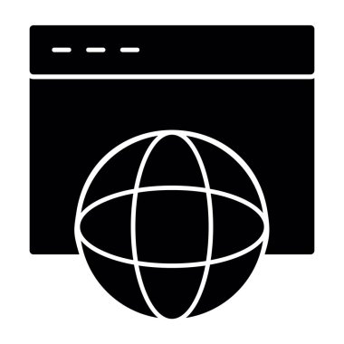 Web sitesi vektör simgesi, özet çizimi 