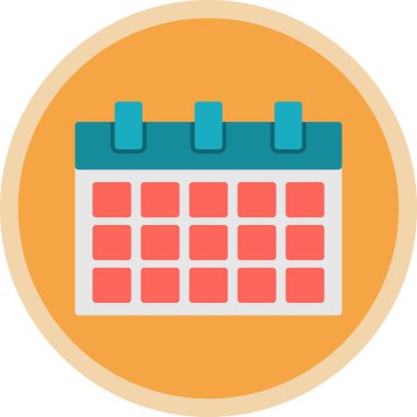 Takvim simgesi vektör illüstrasyonu