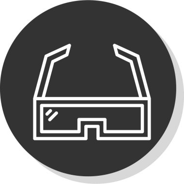 gözlük simgesi, vektör illüstrasyonu 