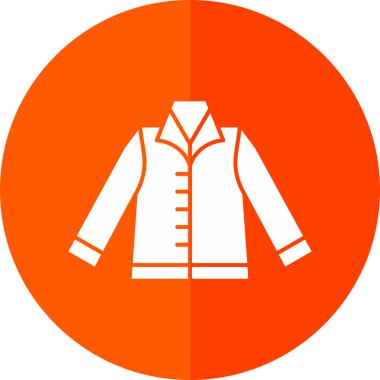 Ceket simgesi, vektör illüstrasyonu basit tasarım