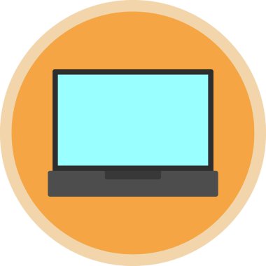 dizüstü bilgisayar simgesi, vektör illüstrasyonu basit tasarım