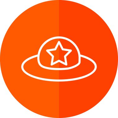 Yıldızlı şapka. Web simgesi basit illüstrasyon 