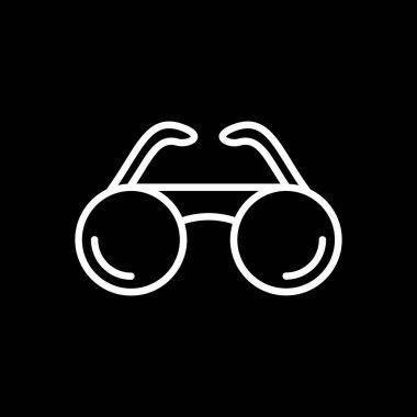 gözlük simgesi, vektör illüstrasyonu 