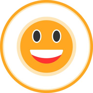Mutlu bir gülümseme Web simgesi basit illüstrasyon 