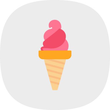 dondurma ikonu vektör illüstrasyonu