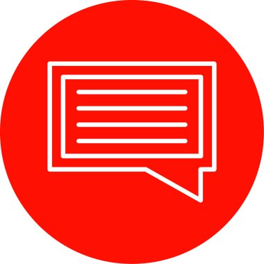 sohbet baloncuğu ileti vektör çizgisi simgesi 