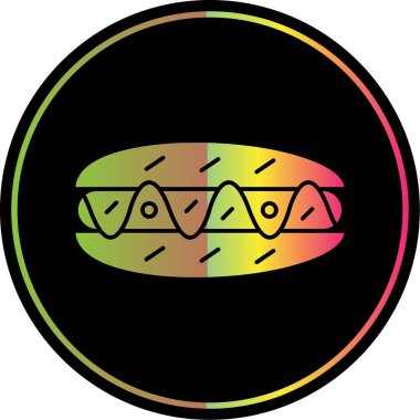 hot dog outline simgesi, vektör illüstrasyonu 