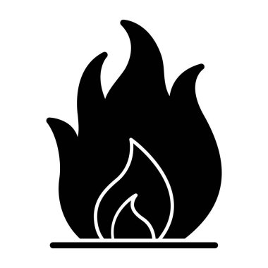 Yangın. Web simgesi basit illüstrasyon