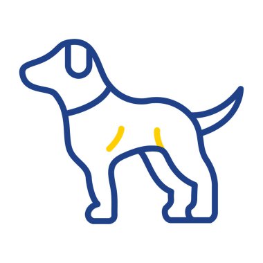 Köpek. Web simgesi basit illüstrasyon 