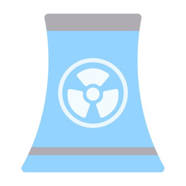 Nükleer. Web simgesi basit illüstrasyon