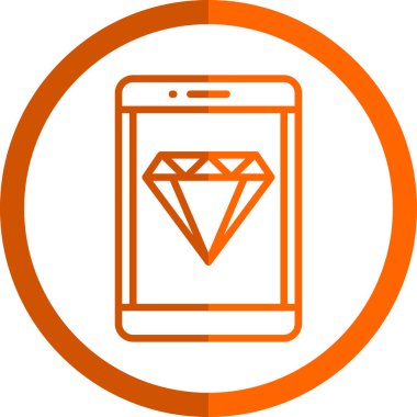 Akıllı telefon simgesinin vektör illüstrasyonu 