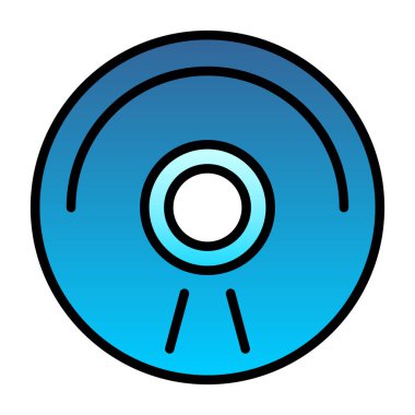 CD mi? Web simgesi basit illüstrasyon