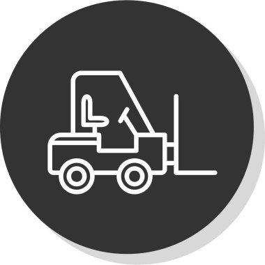 vector illustration of Forklift icon 