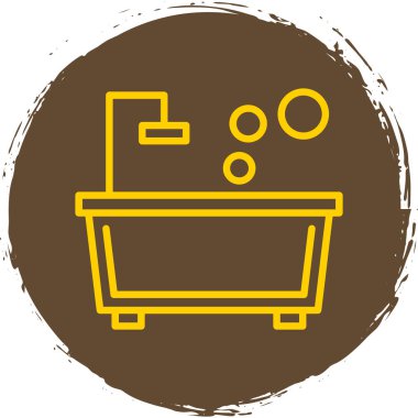 küvet web simgesi basit illüstrasyon 