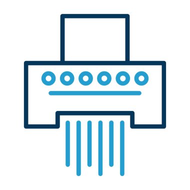 Kağıt Öğütücü düz simgesi, vektör illüstrasyonu 