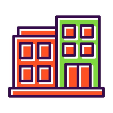 Bina. Web simgesi basit illüstrasyon 