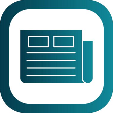 gazete simgesi, vektör illüstrasyonu basit tasarım